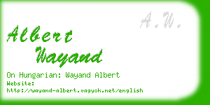 albert wayand business card